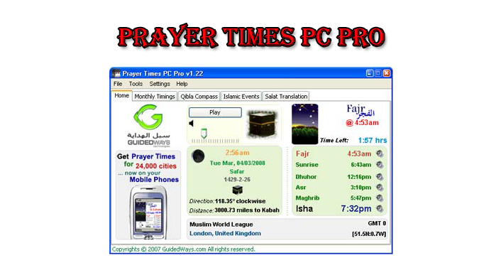Prayer Times Pc Pro